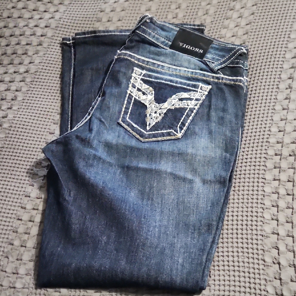 Vigoss Women's Dark Blue Boot Cut Jeans